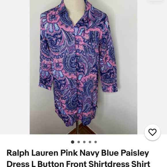 Ralph Lauren Other - Ralph Lauren Blue and Pink Paisley Dress pajamas small